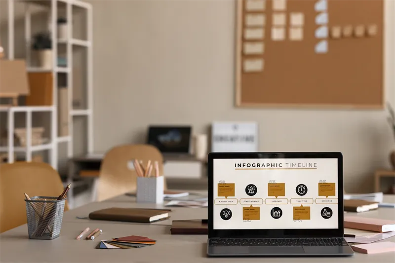 Premium laptop showing website design